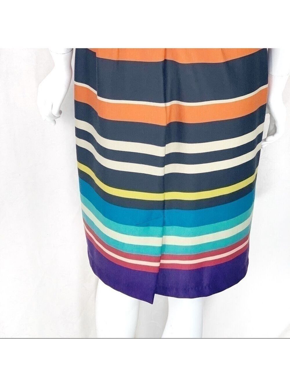 NWOT-EMMA & Michele Striped CapSleeve Belted Dress - Picture 12 of 16